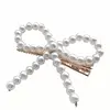 Summer Hawaii party New beach style hair accessories travel glitter hairpins for girls bow shape pearl hair clips
