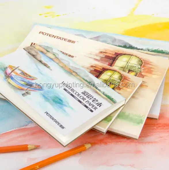 
Amazon Hot Sale Potentate A4 A5 Size 230GSM 12 Sheets Watercolor Pad watercolor painting paper 