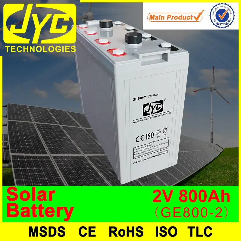 most powerful solar battery 2v 800ah for solar power