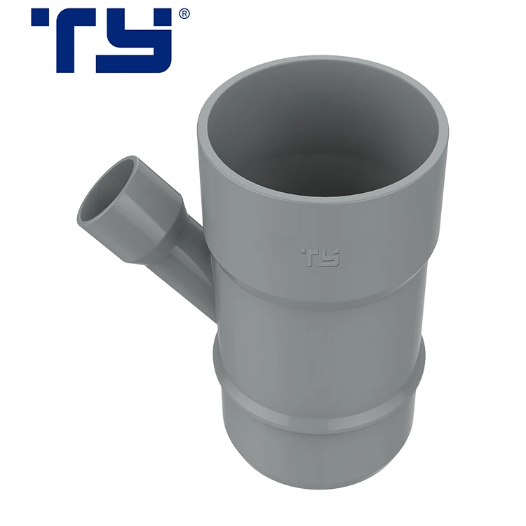4/" 110mm Soil Y Piece 45DEG Tee 45° Branch Black