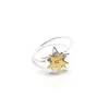 Environment fashionable star zircon delicate metal own design platinum wedding ring price gold for women