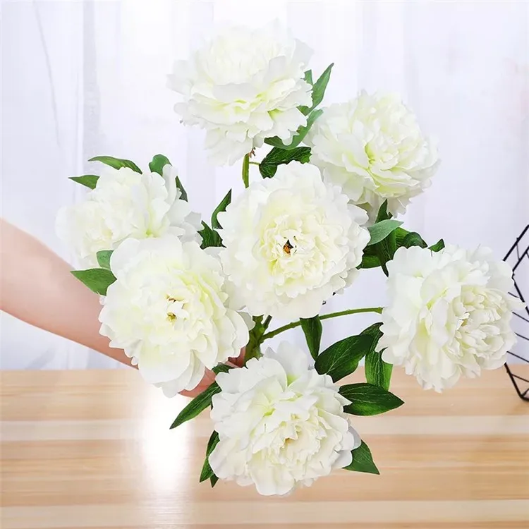 2020 New Real Touch Peony Artificial Flowers 7 Heads Peony Silk Flower Buy Peony Silk Flower