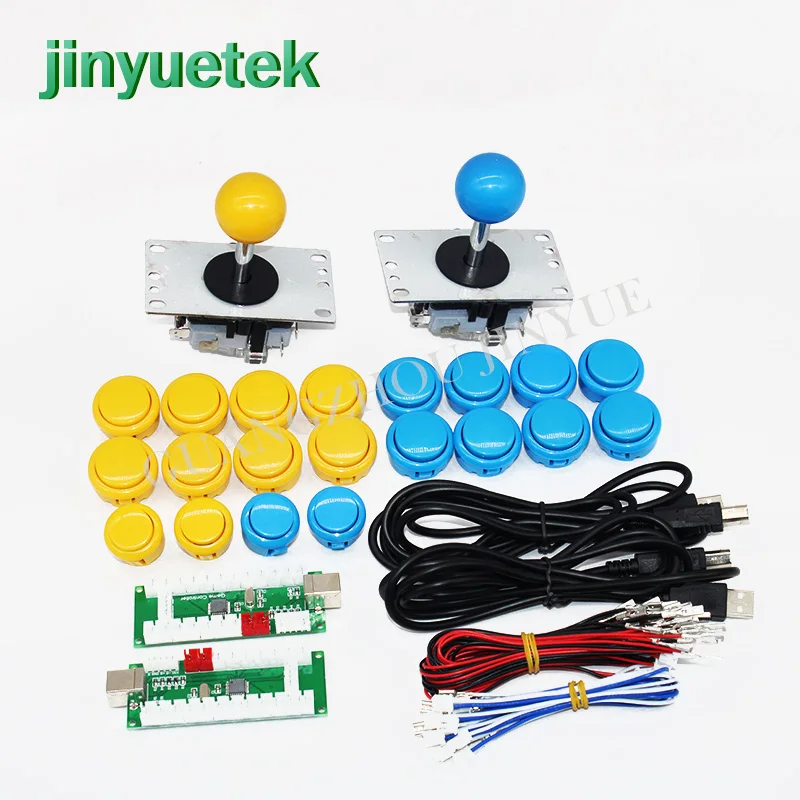 Jinyuetek Diy Game Machine Arcade 12v Led Push Button Joystick Kit