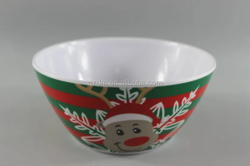 6" Christmas Melamine Xmas Salad Bowl