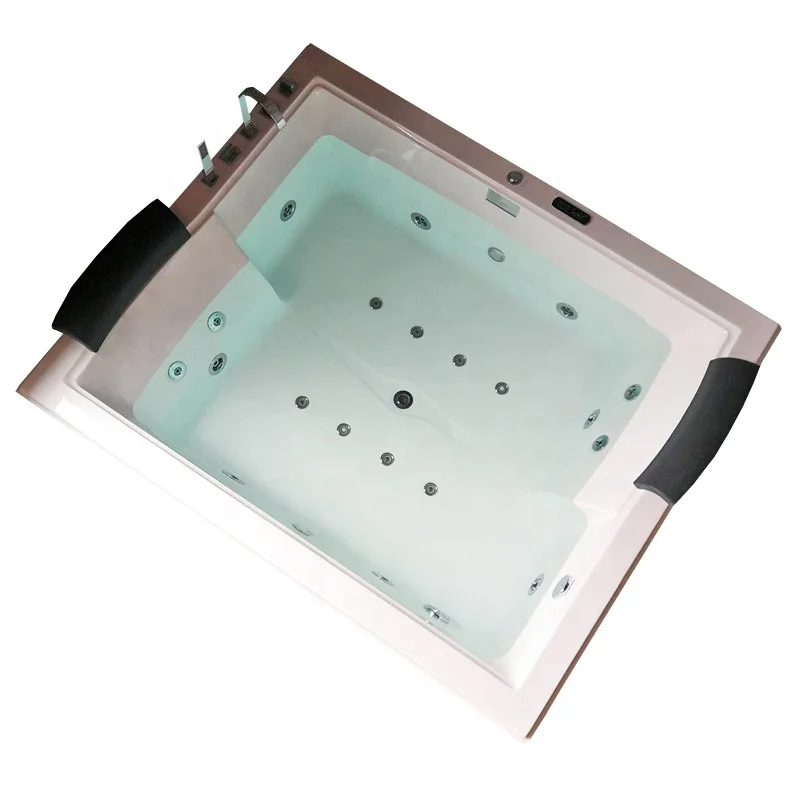 Underground Type 180cm Bath Tub Whirlpool Massage Acrylic Bathtub with LED light