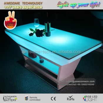 table with light