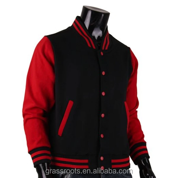 New Fashion Cheap Baseball Jackets Red Plain Varsity Jacket Buy Plain