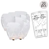 Boomwow white 100% biodegradable paper folded 20 pcs pack sky lantern for wedding wishing festival celebration