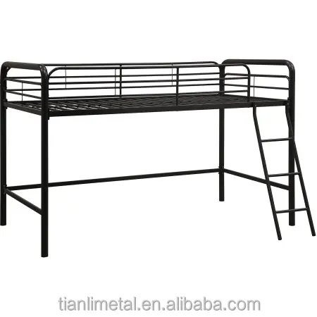 Metal Side Ladder Black Metal Loft Bunk Bed In Home Type Buy