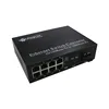 1000Mbps 8 ethernet port multi mode network switch monitoring fiber media converter