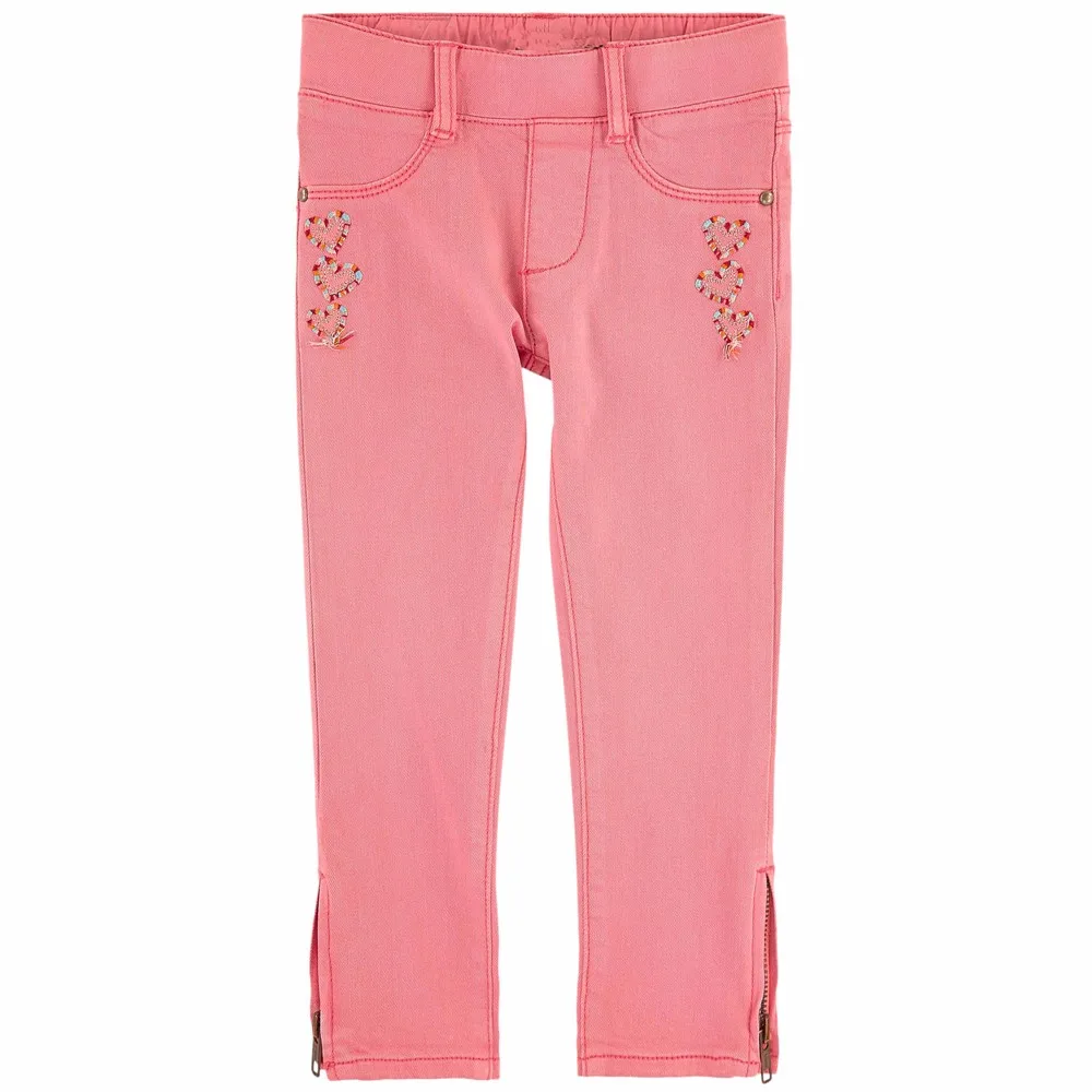 pink color jeans