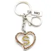 Wholesale cheap custom metal a b c d e f g h j n m r z s letter keychain