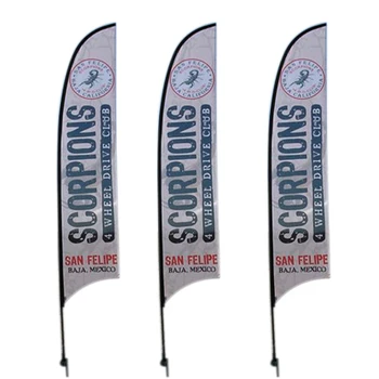 Custom Outdoor Advertising Rotary Windproof Feather Flag Beach