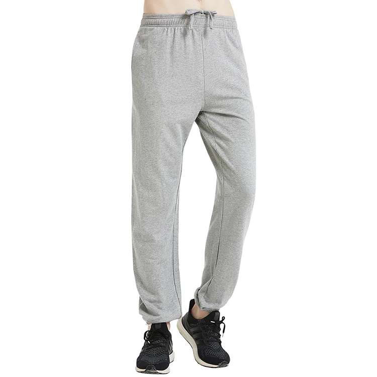 Wholesale Causal 100% Cotton Loose Gray Blank Solid Color Jogger ...