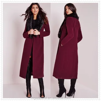 burgundy coat womens