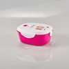 hot plastic lunch box/Outside Plastic Vine Pattern Rectangle 3 Slots Lunch Food Holder Box Case Blue