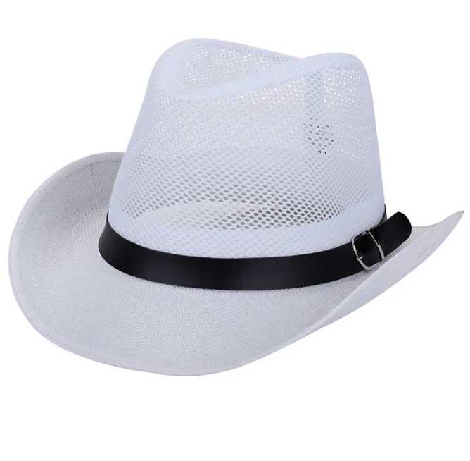 
Fashion style white summer unisex sun protect paper hats cowboy 