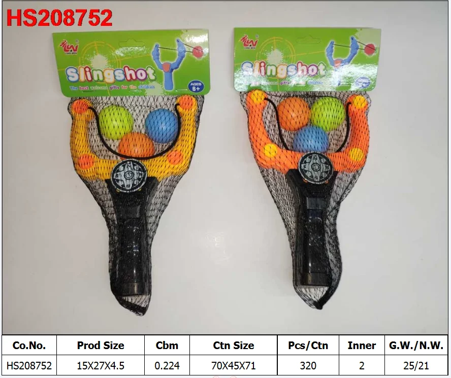 HS208752, Huwsin Toys, Children's plastic slingshot sport catapult toy with ball
