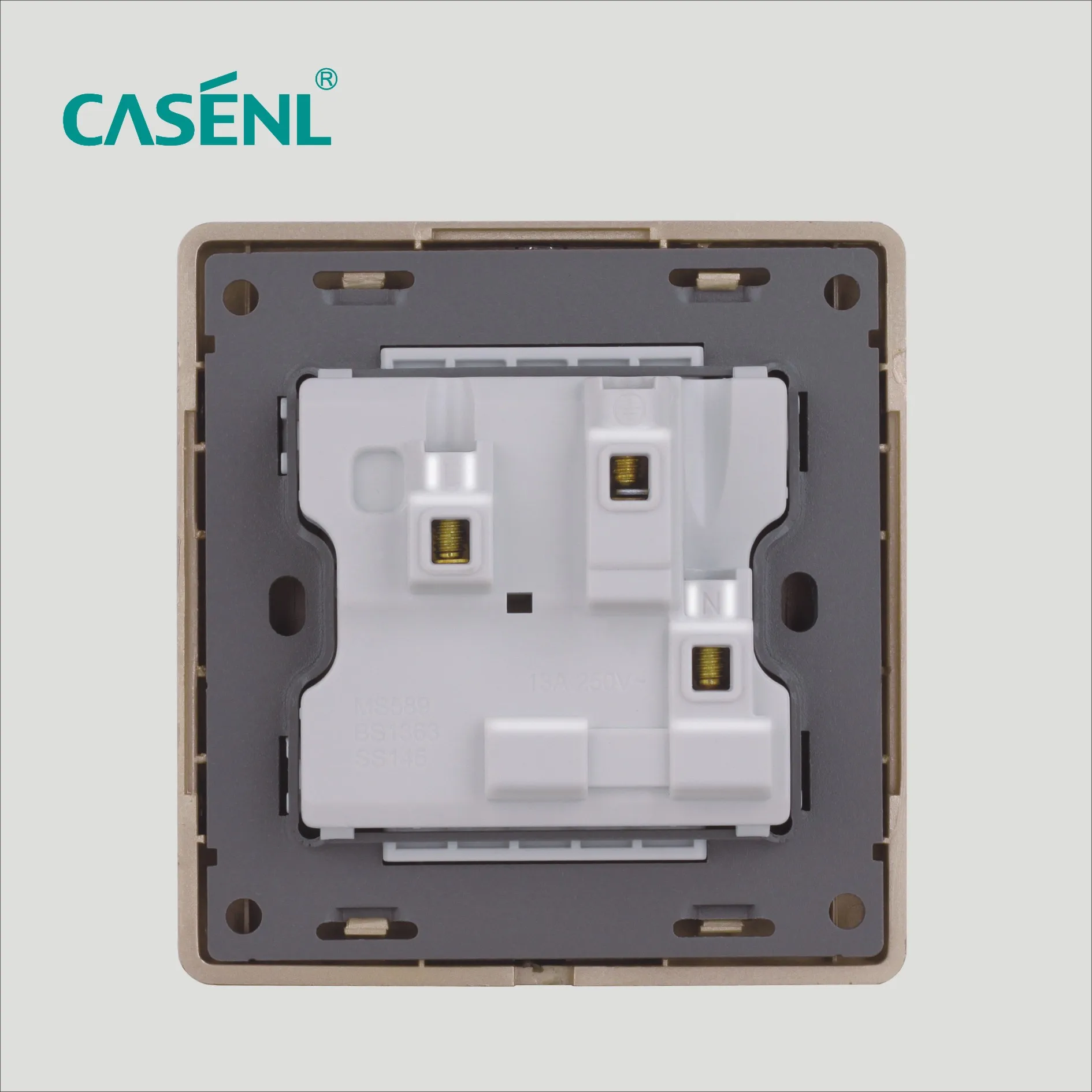 A12 series stainless steel material 13A wall switch socket