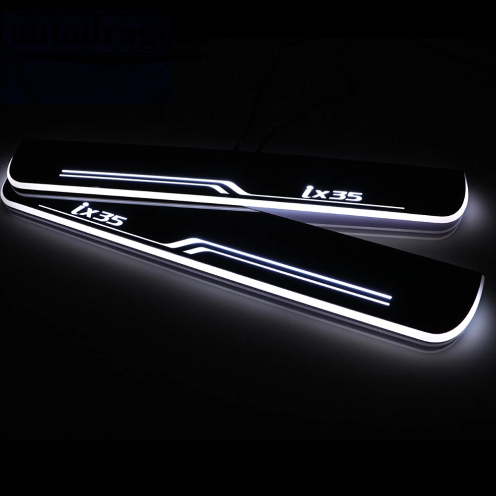 Waterproof Acrylic Moving Led Car Scuff Plate Pedal Door For