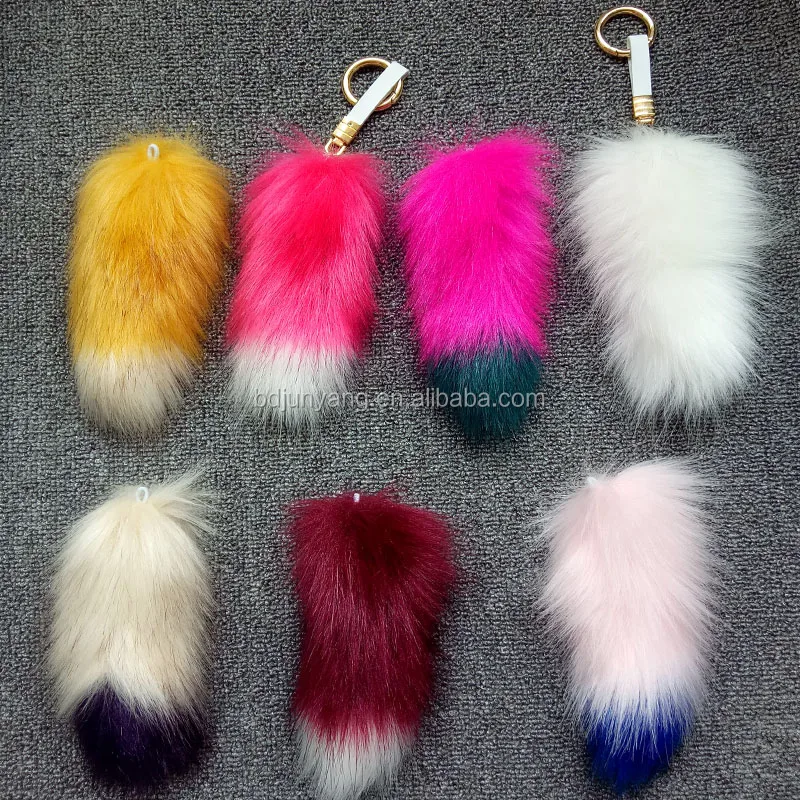 Cheap Dyed Faux Fur Fox Tail/fake Fur Fox Tail/real Fur Fox Tails - Buy