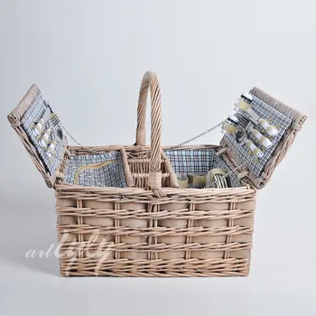 Hot Picnic Basket With Wine Holder Hot Picnic Basket With Wine Holder