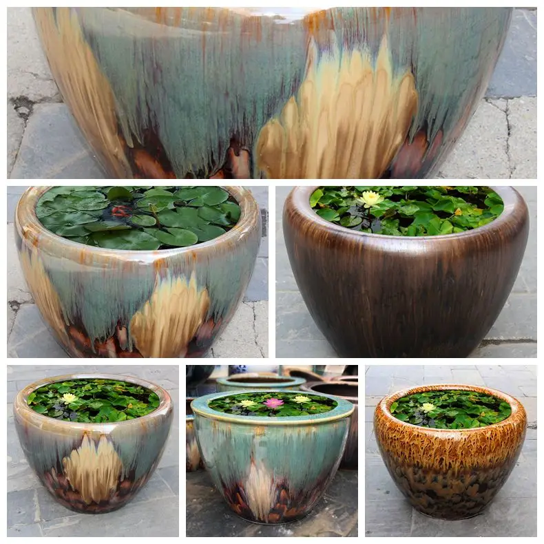 Double Color Bright Glazed Home Decor Ceramic Flower Pot Buy Double Color Pot,Home Decor Pot