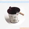Tin gift buckets with wood handle