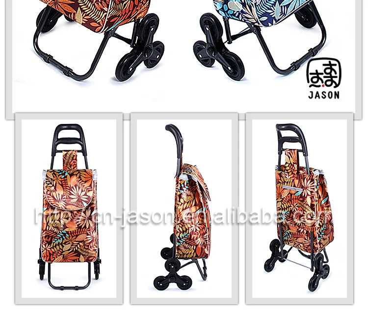 28L Foldable Shopping Trolley Bag On Wheels Push Tote Cart Carts Trolley Bag Basket Luggage Cart Three-Speed Telescopic Color : Black 