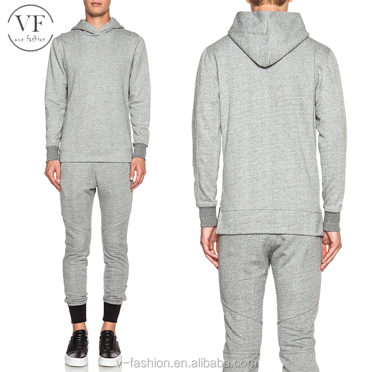 Bulk Wholesale Plain Football Tracksuit Mens Pullover Hoodie And