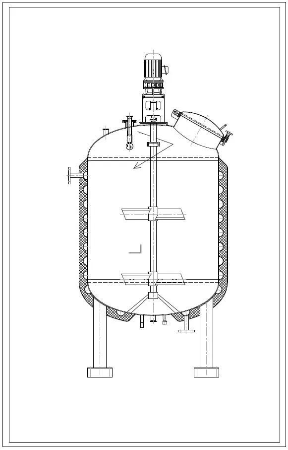 Stainless Steel Thermal Oil Heating Mixing Tank - Buy Mixing Tank ...