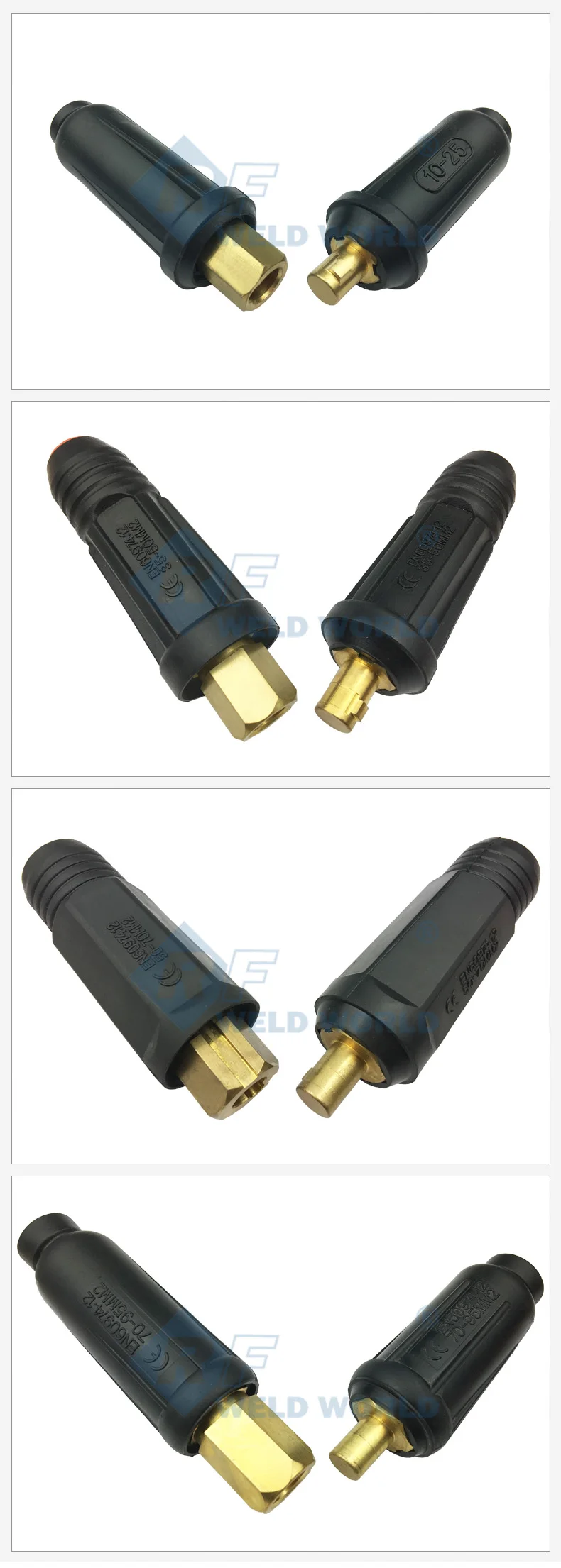 FEMALE DIN TYPE 50mm 70mm WELDING CABLE PLUG 