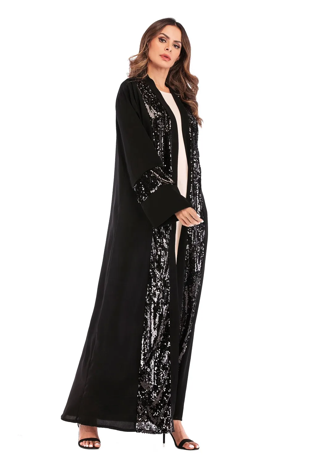 black sequin abaya