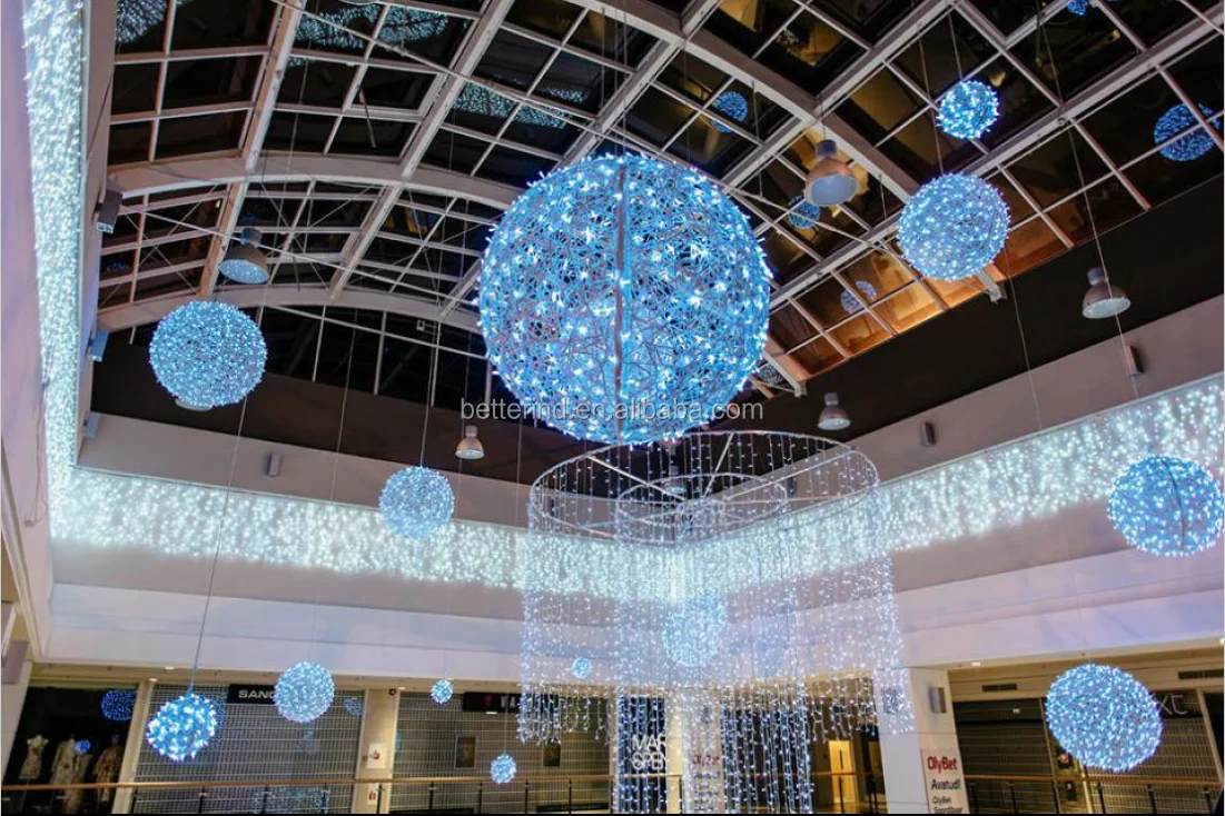 Shopping Mall Top Ceiling Led Hanging Motif Lights Decoration - Buy ...