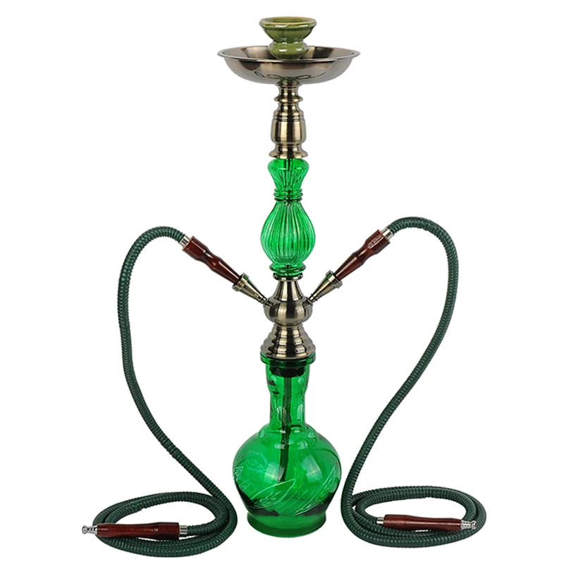 Big Metal Hookah Chicha 2 Hoses Shisha Pipes Colorful Glass Hookah Pot Buy Hookah Glass Shisha
