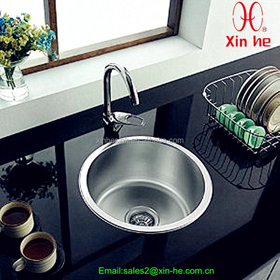 Stainless Steel Top Mount Single Round Bowl Kitchen Sink Bar Sink Buy Round Bowl Sink Topmount Kitchen Sink Topmount Bar Sink Product On Alibaba Com