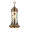 Custom printed Turkish arabic style home furniture mosque mosaic glass table light