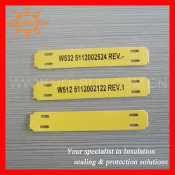 zero halogen no shrinkable plastic cable name tag plate buy