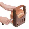 Foldable and Adjustable with 4 Slice Thickness Loaf Slicer Cutter Bread Slicer