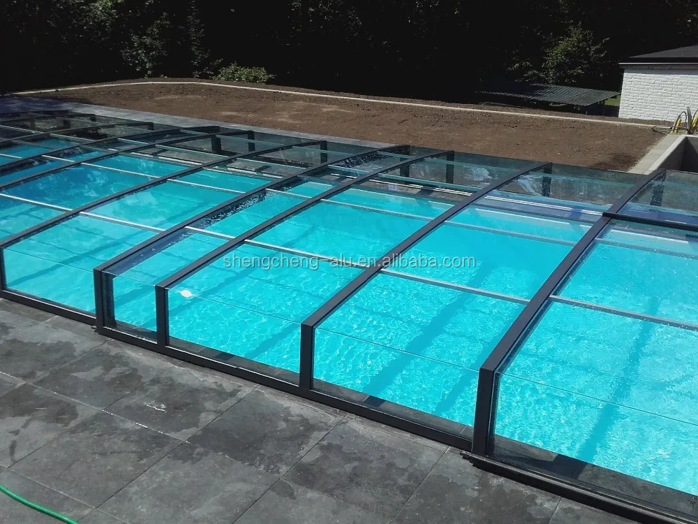 Hard Plastic Automatic Retractable Aluminium Swimming Pool Cover With