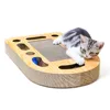 Deku-- Ring Ball Rectangle Shape --CP-359 Interactive Cat Supplies Toy Corrugated Cardboard Cat Scratcher