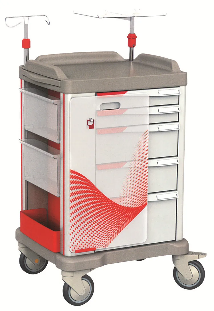 Best sales medical equipment hospital furniture emergency trolley crash cart for surgery room