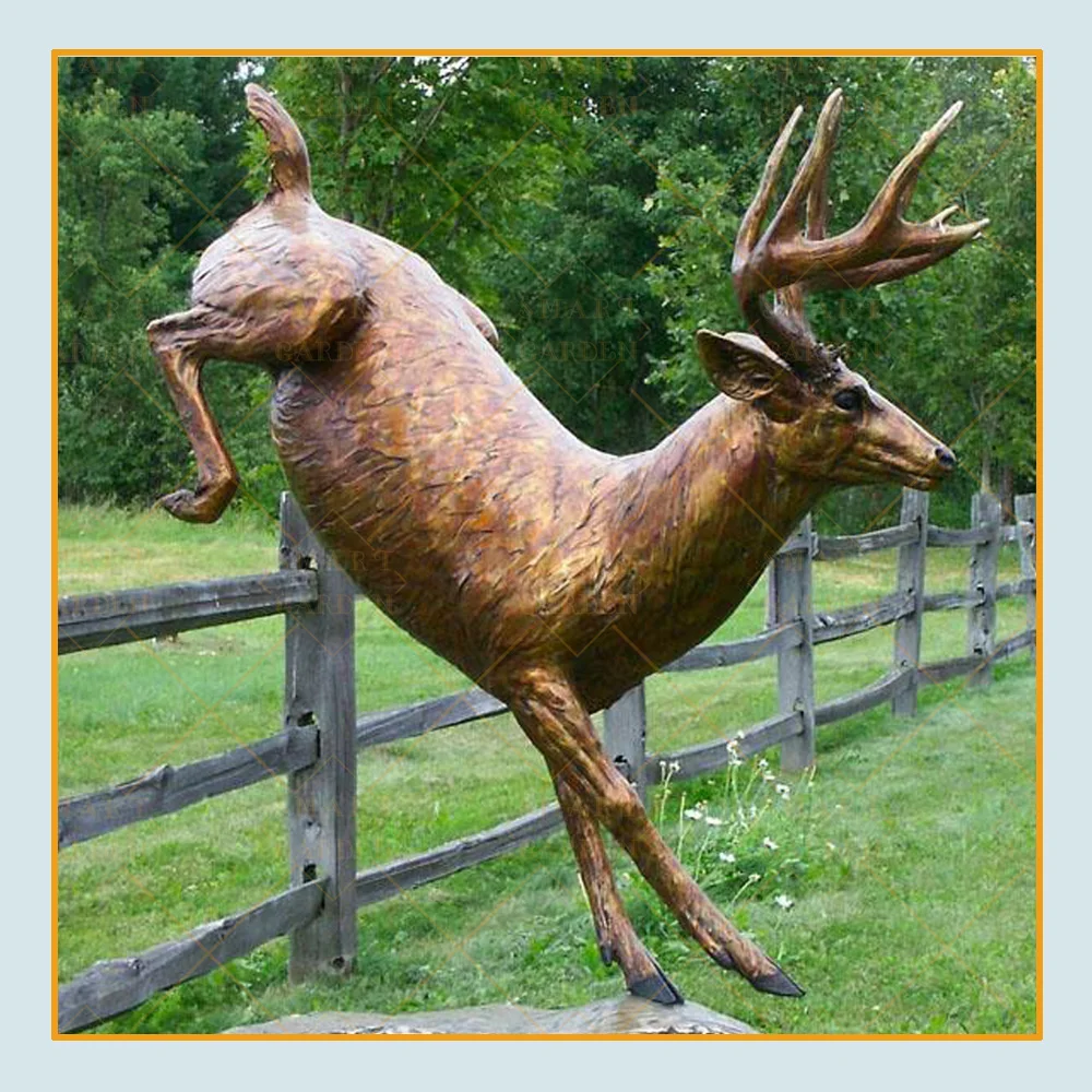 metal deer statue