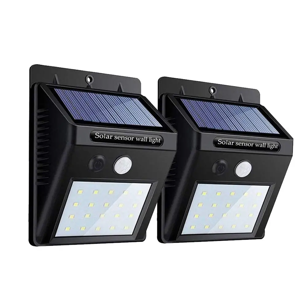 Best seller 20 LED solar wall lights motion sensor wireless waterproof solar led path lights outdoor for wall patio garage yard