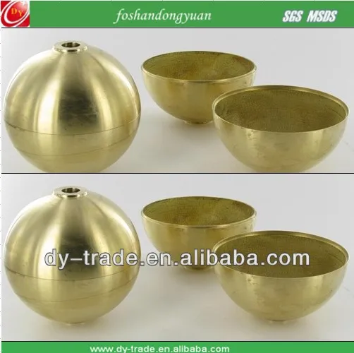 half hollow brass sphere bowl