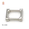 Nickel round brass metal handbag square rings