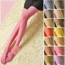 1PC Wholesale Fashion Girls Core color sense silk stockings Girl s Colorful candy color stocking Lady