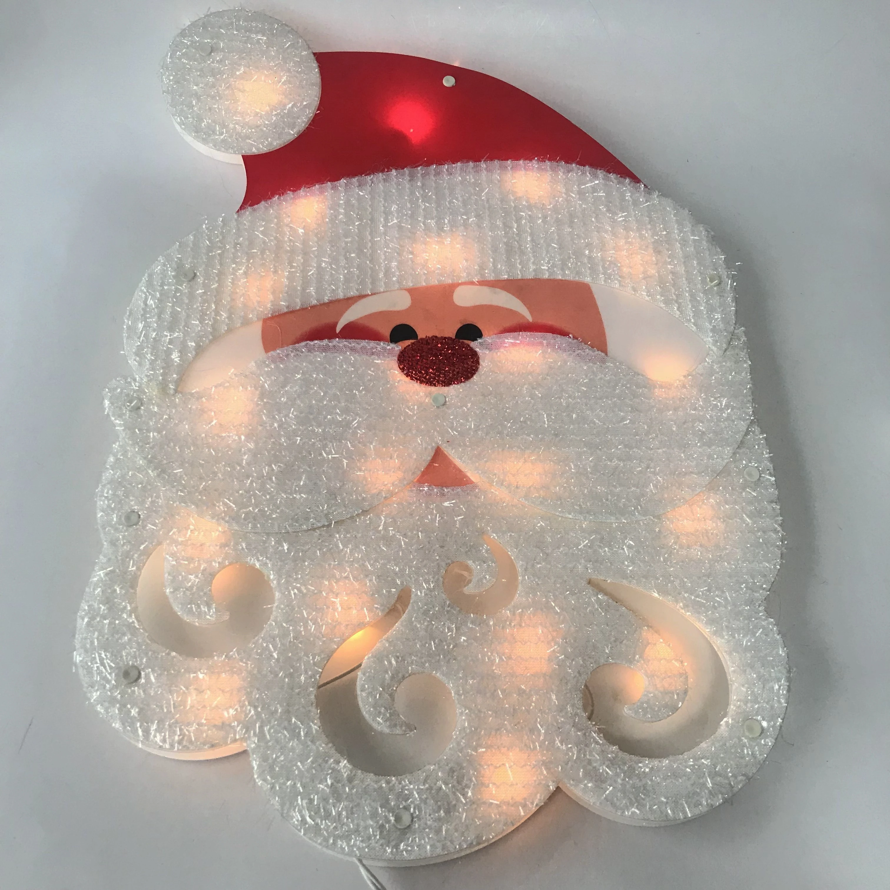 Xmas Decoration 20Lt Santa Claus Light Christmas Window Lighted Up Santa Claus Silhouette Fancy Led Wall Light For Indoor Home