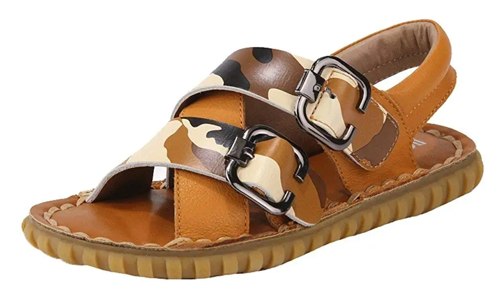 Little Kid//Big Kid Chad Gold Slide Sandals for Girls Boys Comfortable Soft Sole Shower Slipper