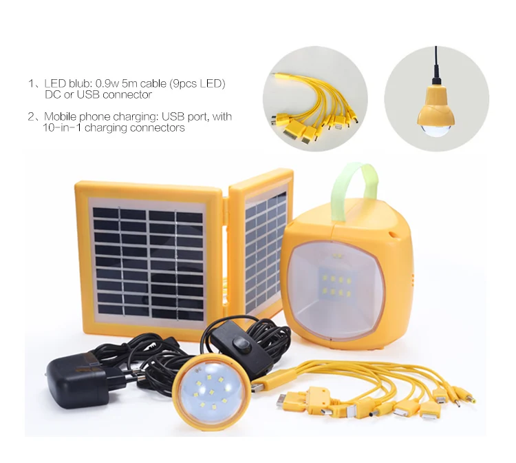 3 solar lantern with mobile phone charger